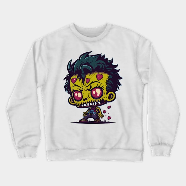 Cute Zombie Crewneck Sweatshirt by SpriteGuy95